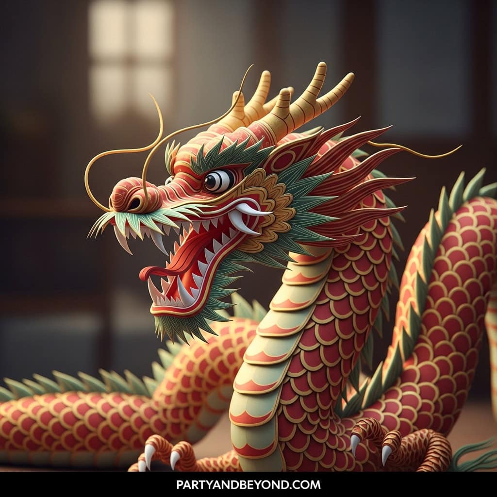 Dragon costume for a themed party or event.