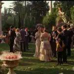31 Wedding Reception Games for a Night of Fun and Frolic Outdoor wedding reception with guests enjoying dancing and entertainment.