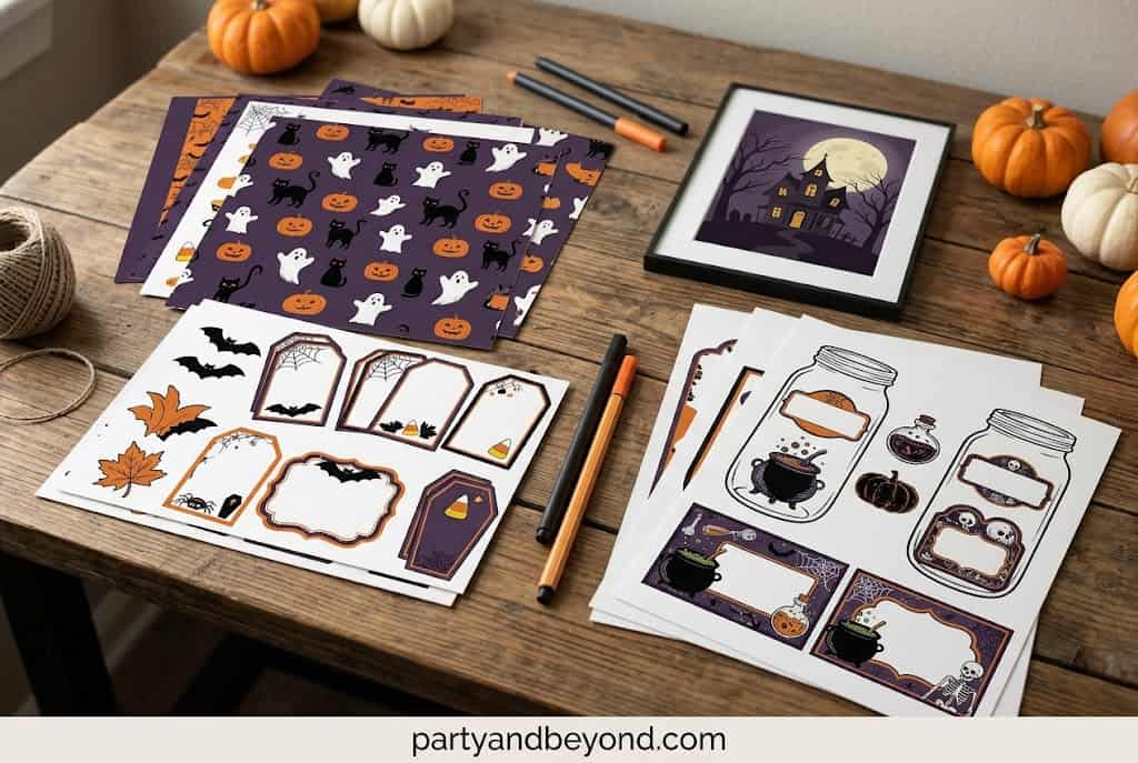 Printable Halloween wall art designs for Etsy passive income