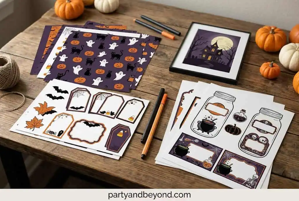 Printable Halloween wall art designs for Etsy passive income