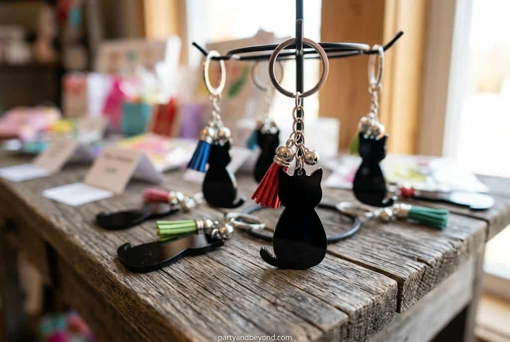 ute black cat Halloween keychains for craft fair impulse buyers