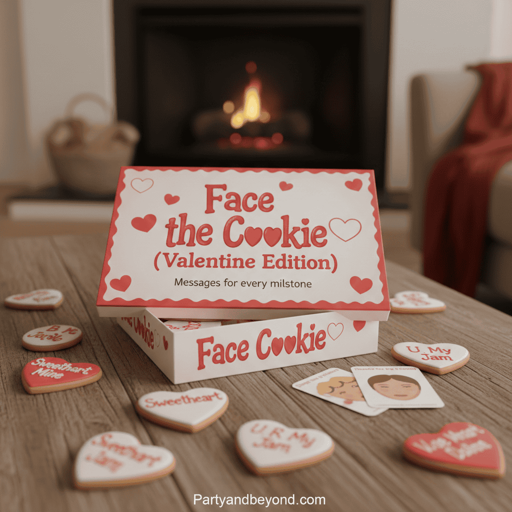 Valentine's Day cookie game for couples and friends.