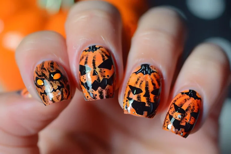 pumpkin nail design ideas