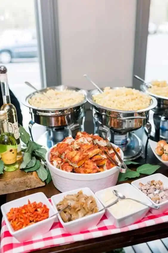 Delicious wedding reception food ideas on a budget.