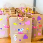 31 Affordable Teen Party Favor Ideas Affordable Teen Party Favor Bags with Unicorn & Heart Decor.