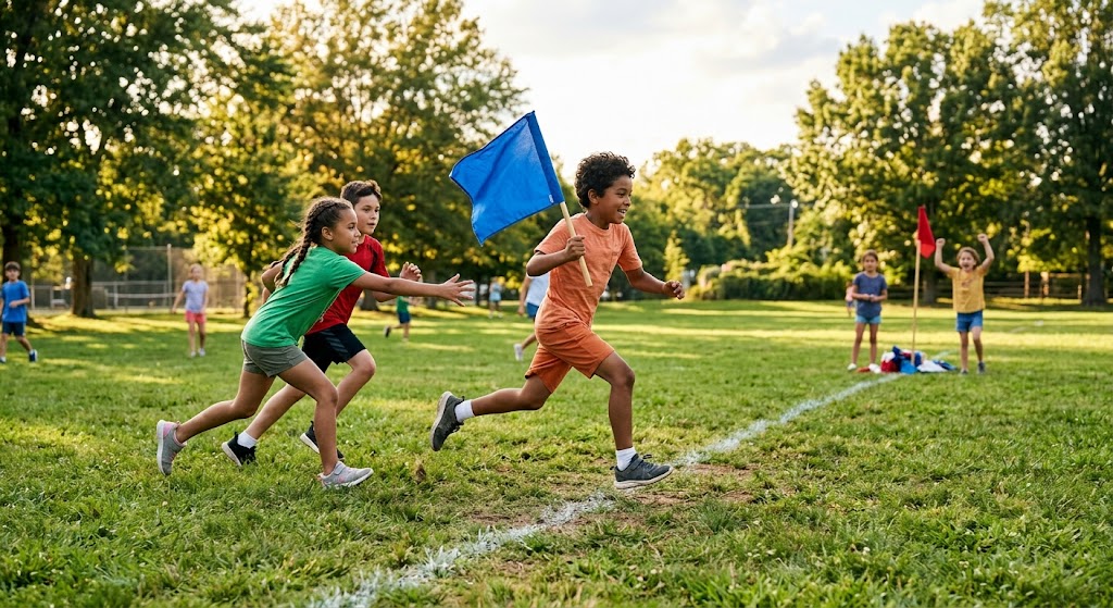 Capture the Flag outdoor kids game