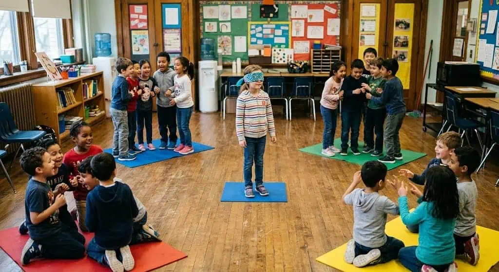 Four Corners indoor kids game