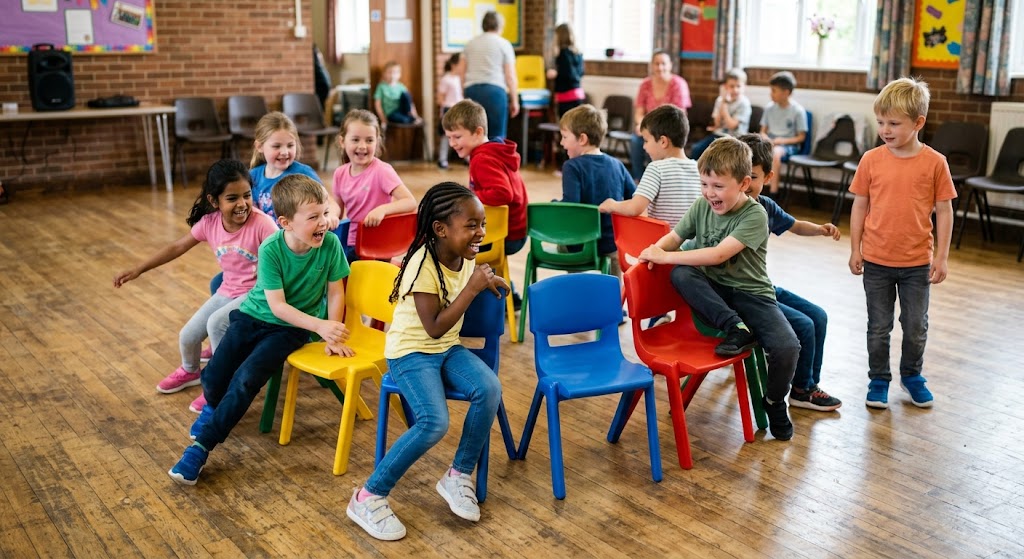 Musical Chairs party game for kids