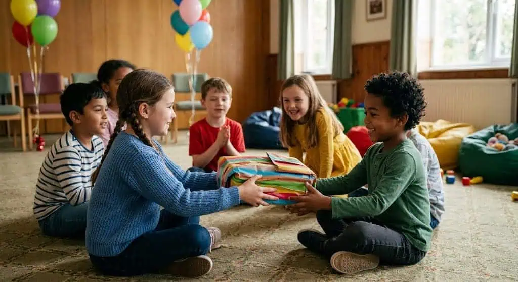 Pass the Parcel birthday party game