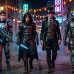 23 Best Teen Boy Halloween Costumes That Look Absolutely Scary (2026) Cyberpunk themed costumes featuring futuristic armor and characters for parties and events.