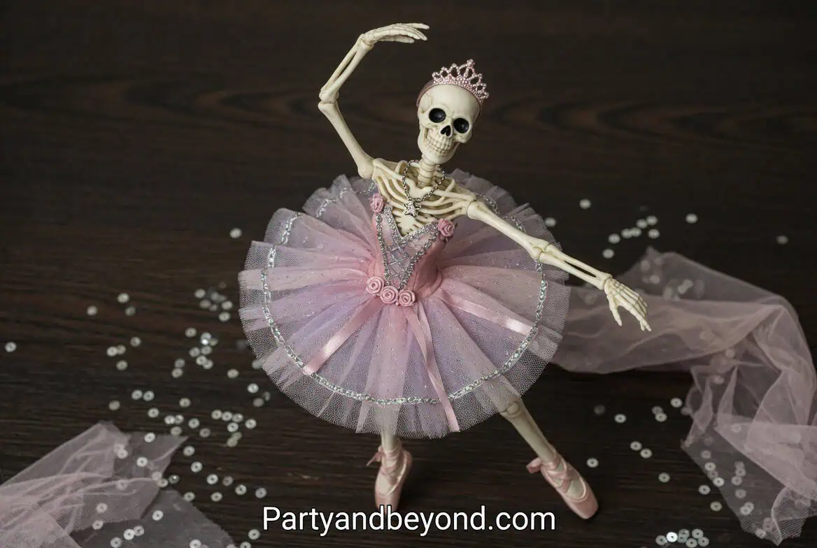 Teen Girl Halloween Costume Ideas featuring Skeleton Ballerina costume with tutu and skeleton face makeup.