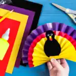 19 Turkey Crafts for Kids Colorful paper turkey craft for kids' Thanksgiving activities. Easy DIY craft with paper, glue, and.