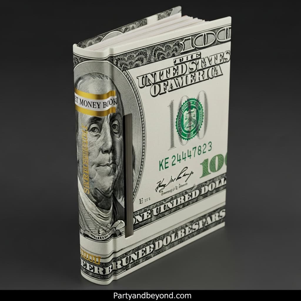 Creative money gift ideas for teens, featuring a dollar bill notebook.