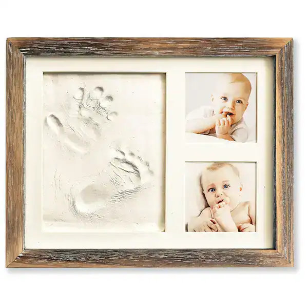 Memory keepsake for baby's first tooth and footprints.