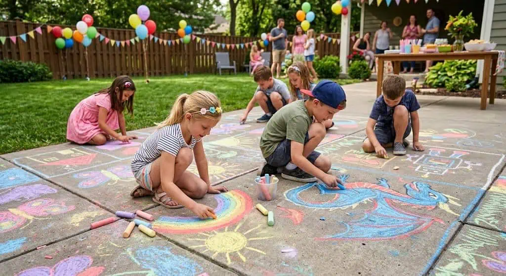 Chalk art contest for kids