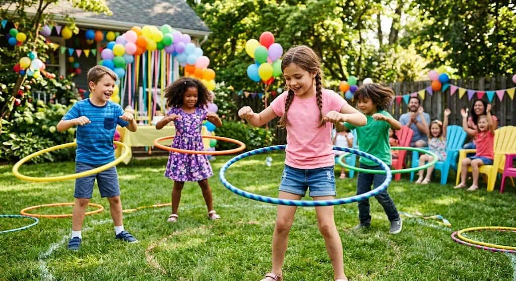 Hula hoop contest for kids