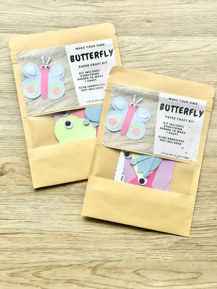 Butterfly paper craft kit for kids, perfect for creative birthday gifts and DIY activities. Fun and.