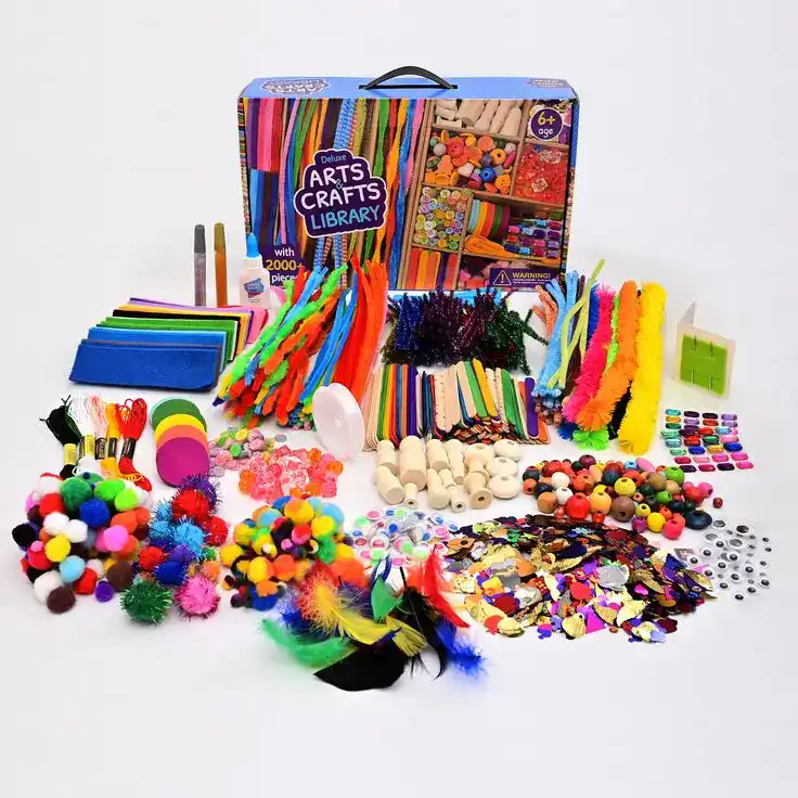 Arts and Crafts Kit for Kids - Creative DIY Craft Supplies for Kids' Birthday Gifts.