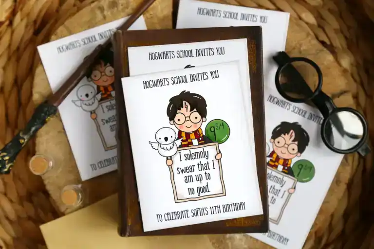 Party & Beyond! Harry Potter themed birthday invitations for kids.