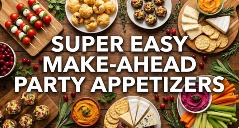 Assorted easy-to-make party appetizers for entertaining and gatherings.