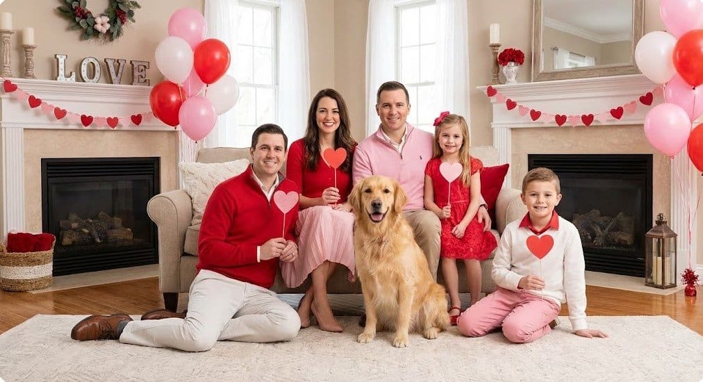 Family Valentine’s Day Photoshoot Ideas