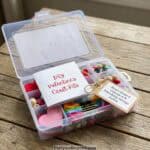 23 Classroom Valentine Gifts Kids Love – Tested for 2026 Valentine’s Day craft kit with beads, felt hearts, and colorful strings for kids’ Valentine gifts.