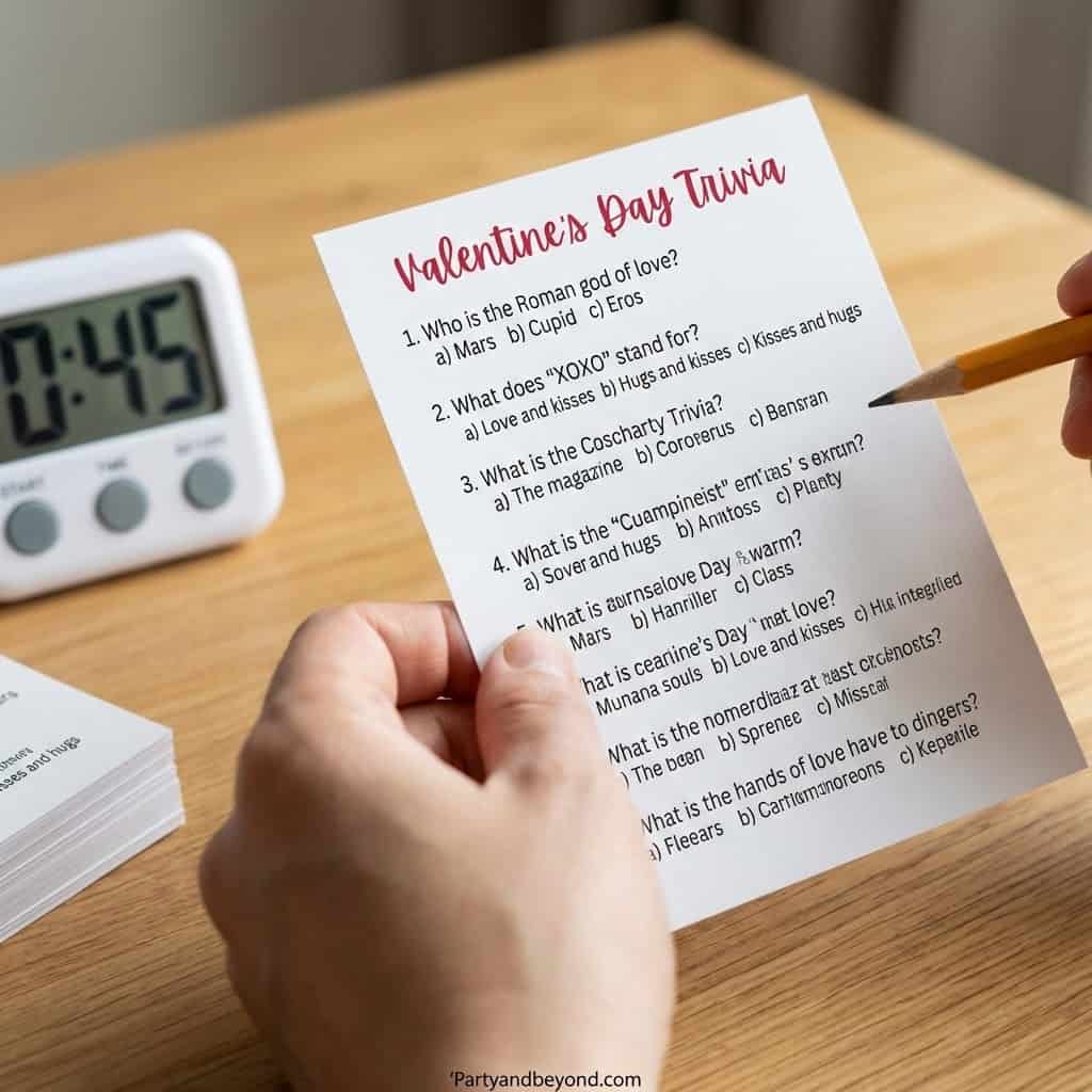 Fun Valentine's Day trivia quiz for couples and friends.
