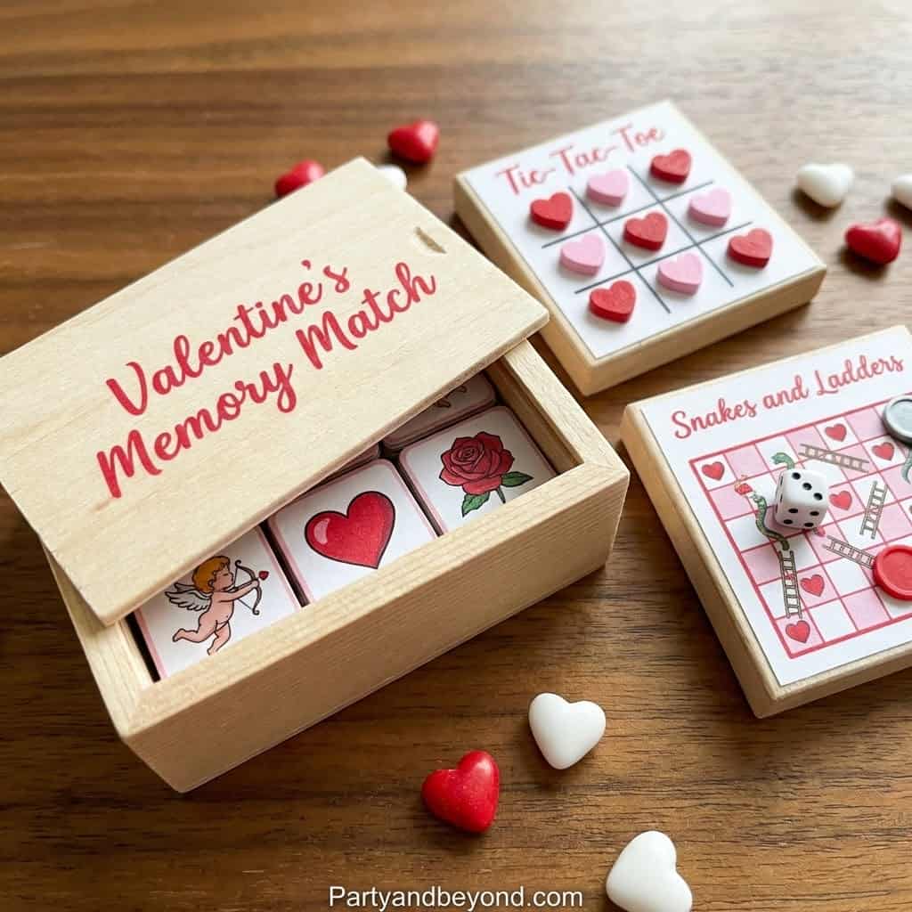 Valentine's Memory Match game with heart and love-themed cards for kids. Perfect for classroom Valen.