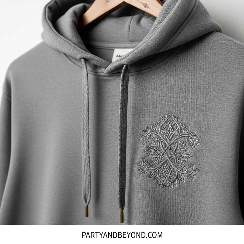 Hooded sweatshirt with embroidered design, perfect for teens' birthday gifts.