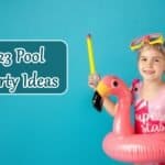 23 Amazing Pool Party Ideas 2026 Young girl with pool float and snorkel gear, summer pool party fun.