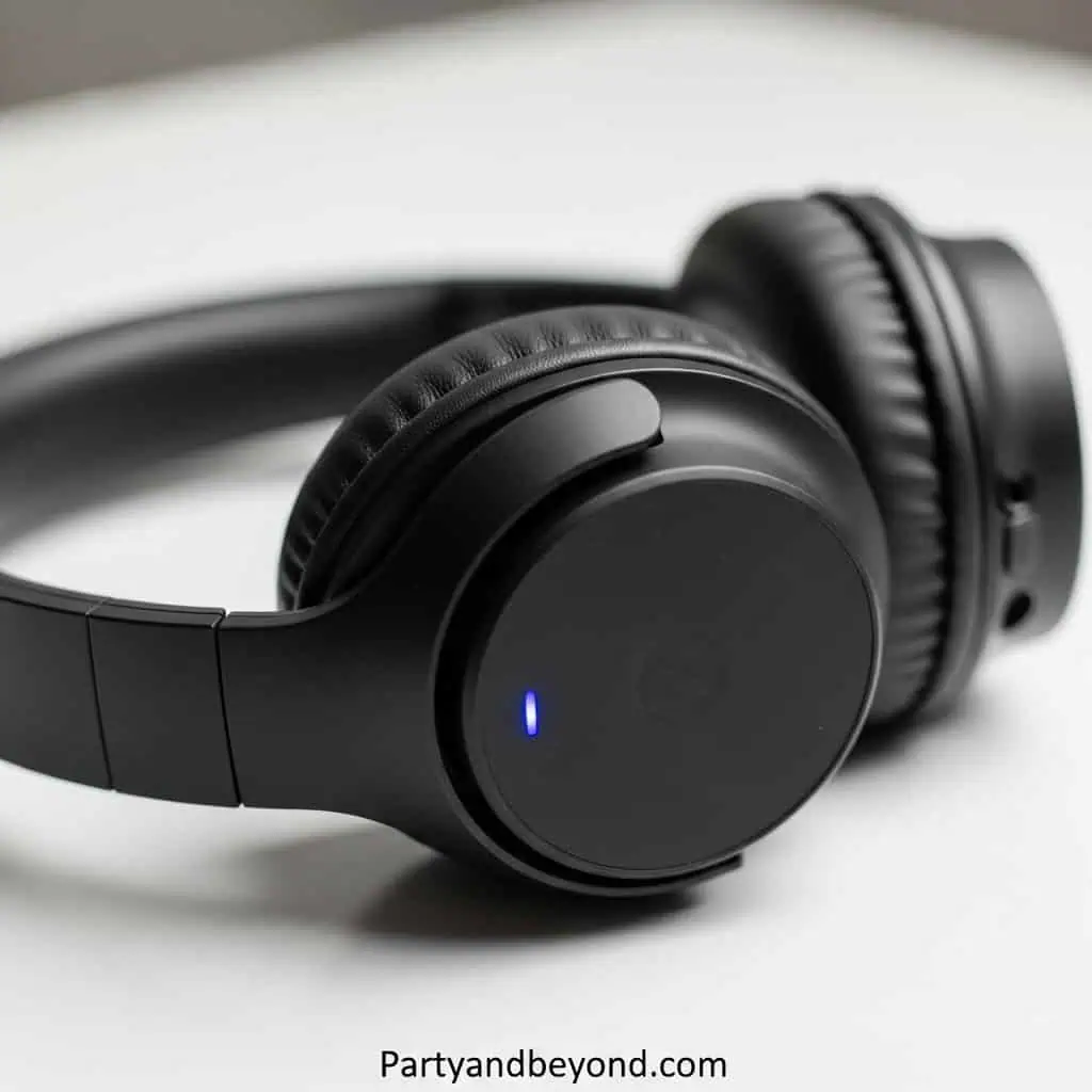 Wireless black headphones for teens.