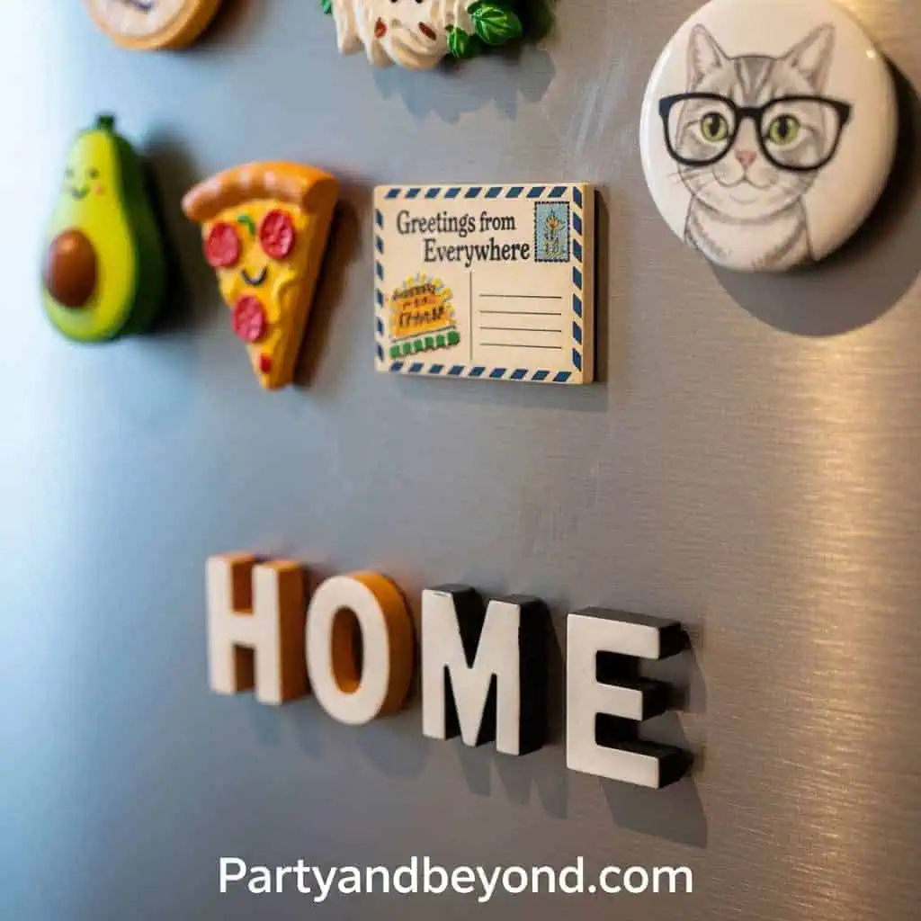 Cute fridge magnets and decor for baby showers and celebrations.