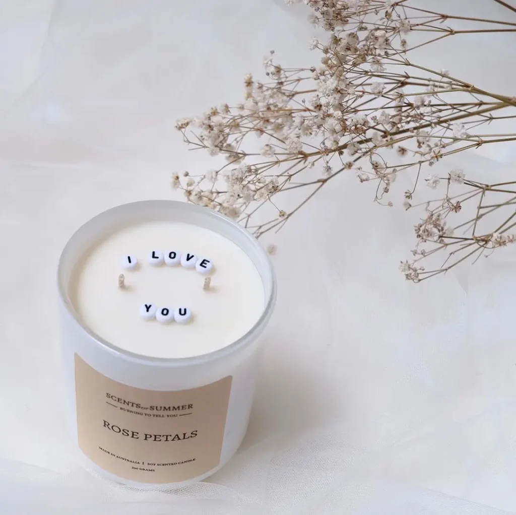 Scented Candle with Hidden Message