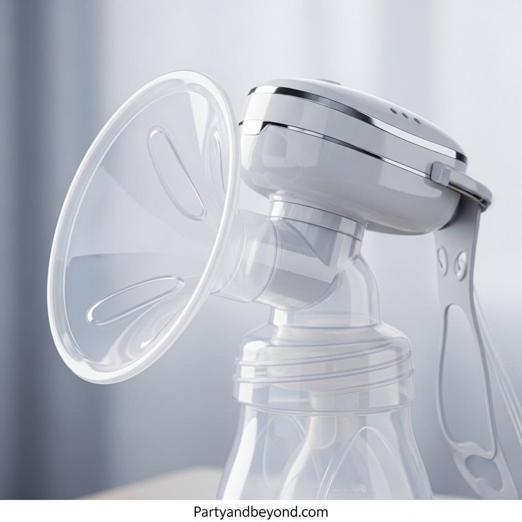 Electric breast pump for new moms, essential baby shower gift.