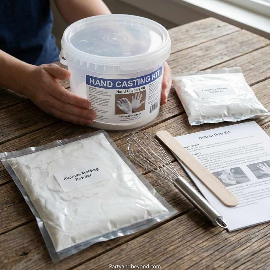 Hand casting kit for personalized anniversary gifts and memorable moments. Perfect for couples celeb.