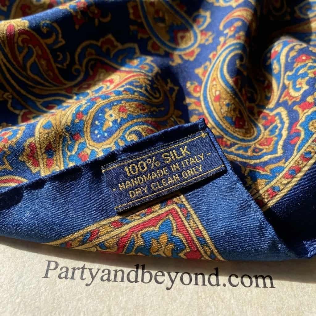 Luxurious 100% silk scarf with intricate paisley design, perfect for women celebrating a 30th birthd.