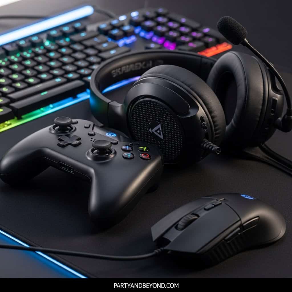 High-quality gaming headset with microphone and wireless controller for teen gamers.