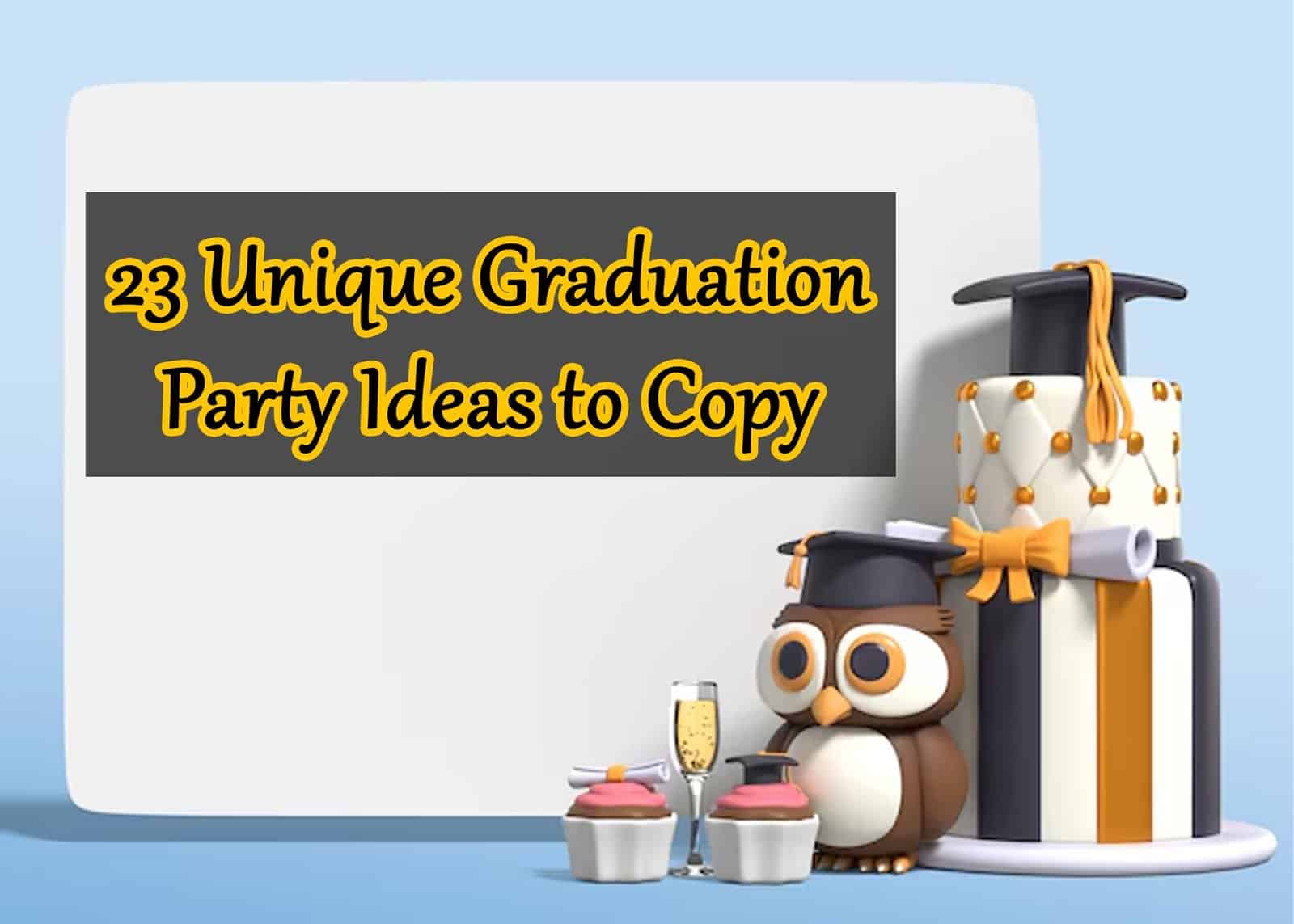 Graduation party ideas with owl and gift box decorations for memorable celebrations.