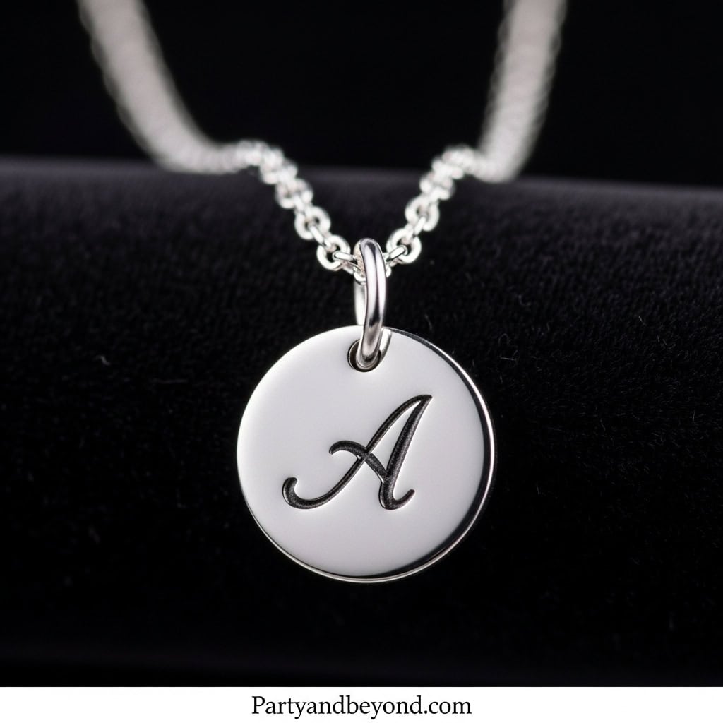 Personalized initial necklace with letter A, perfect for teen birthday gifts and special occasions.
