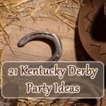 21 Kentucky Derby Party Ideas: Décor, Drinks & Games (2026) Horse shoe and cowboy hat for Kentucky Derby party decor.