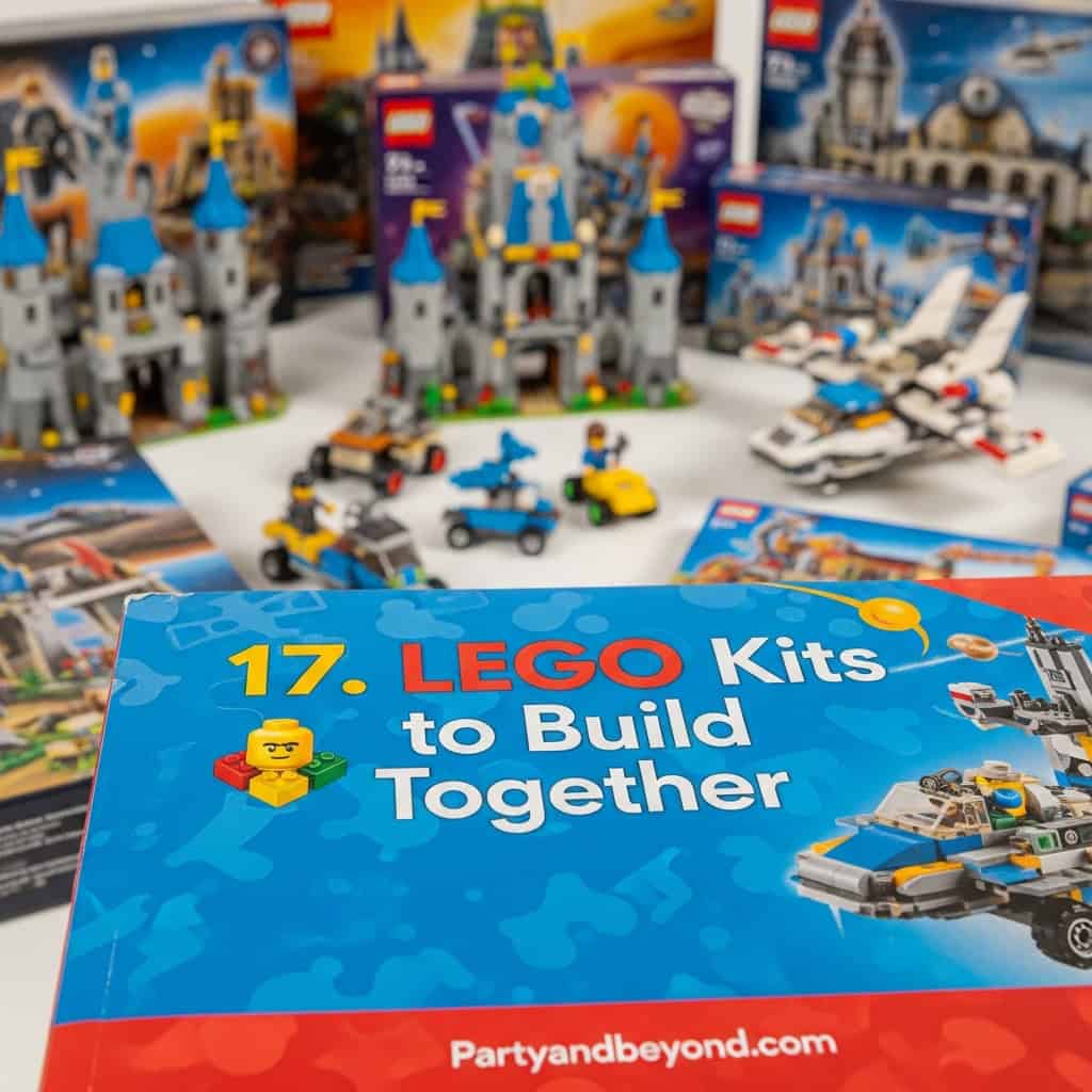 LEGO castle and spaceship building sets for kids, perfect for Father's Day gifts.
