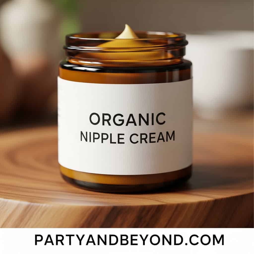 Organic nipple cream for new moms, perfect baby shower gift, soothing and natural skincare for breas.