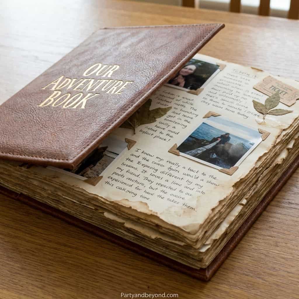 Adventure book for anniversary gift.