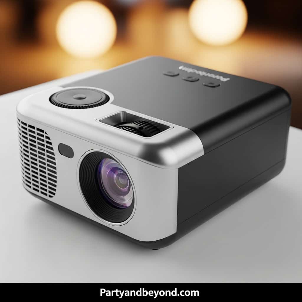 High-quality portable projector ideal for teen birthday parties and fun gatherings.