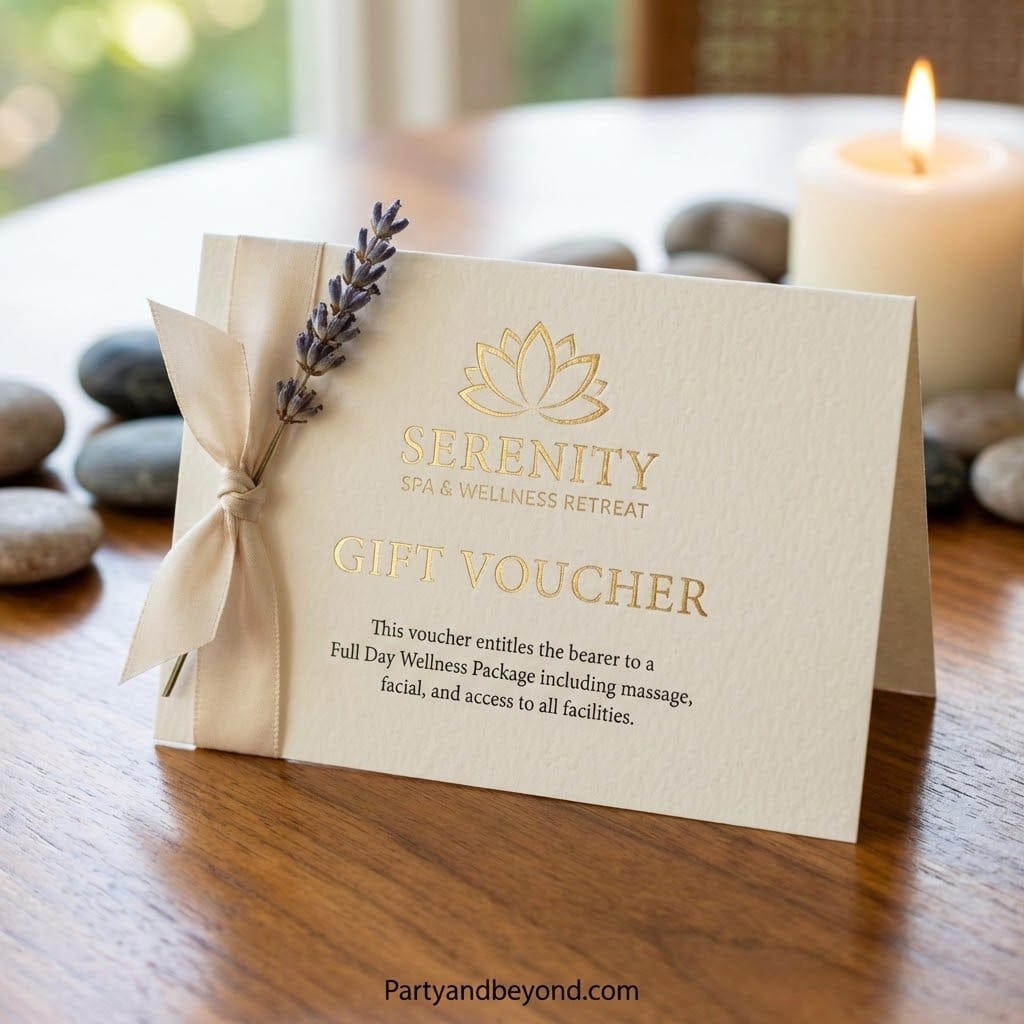 Spa & Wellness Gift Voucher for Mom's Relaxation.