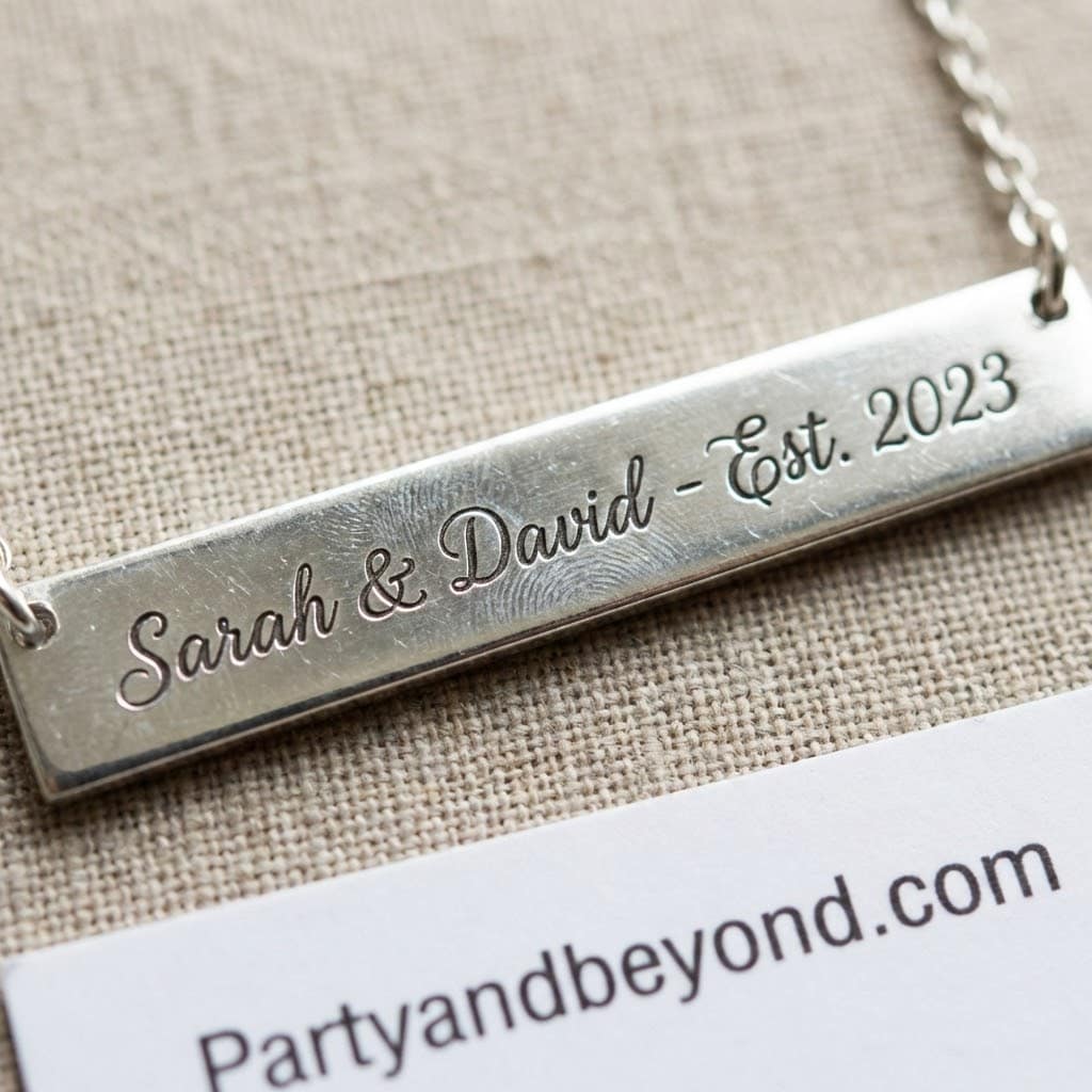 Custom engraved jewelry for special occasions and gifts.