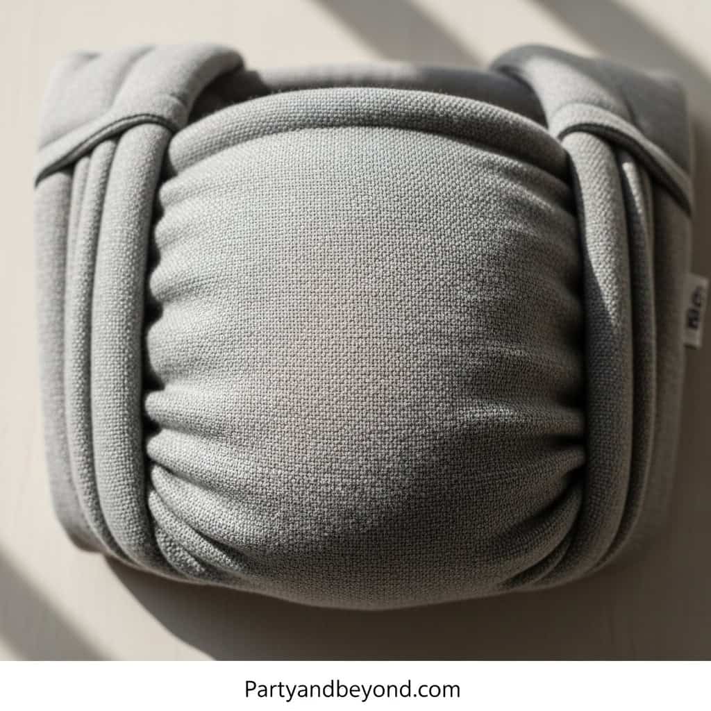 Elegant gray gift wrapping for baby shower presents for mom.