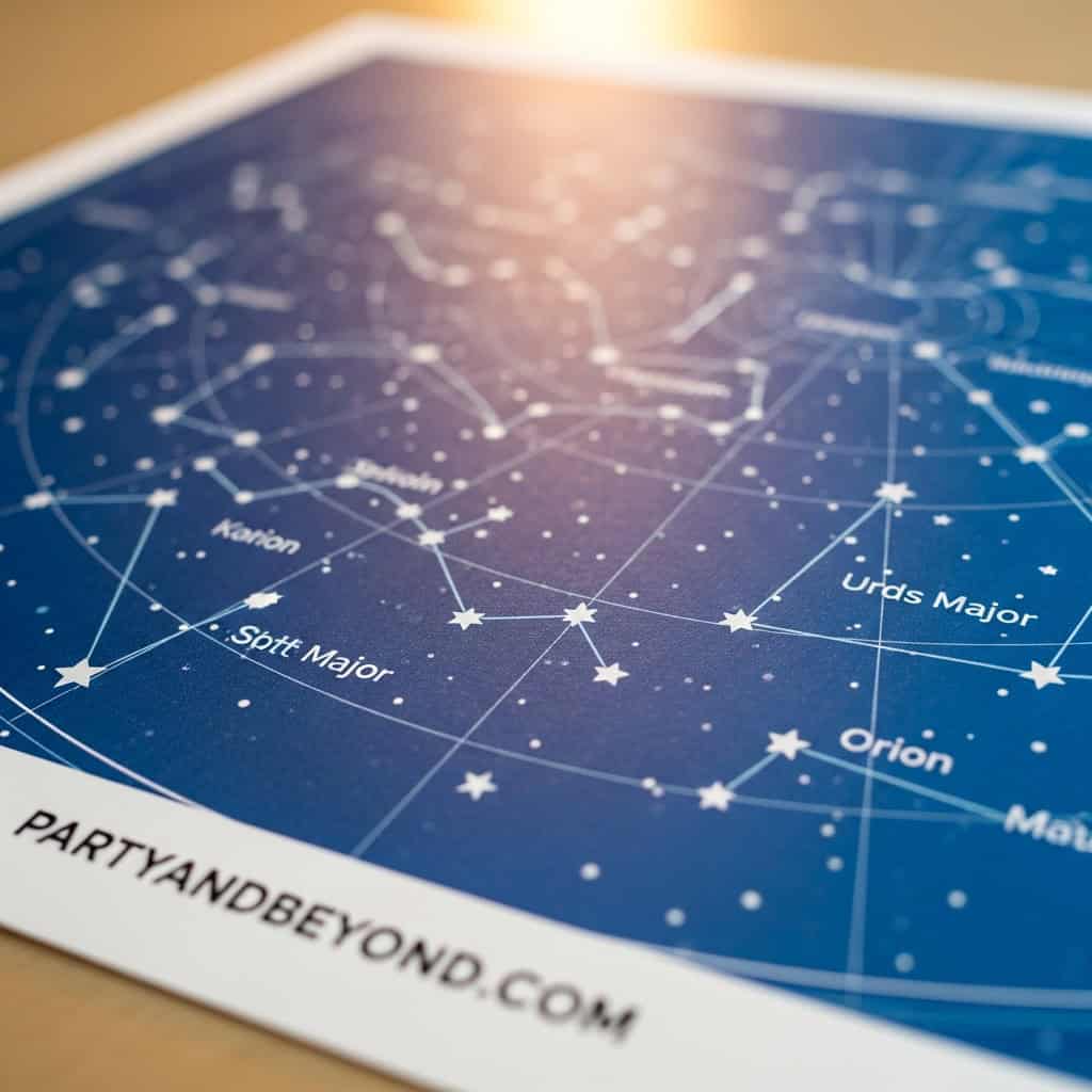 Star constellation map poster for unique 21st birthday gifts and celebrations.