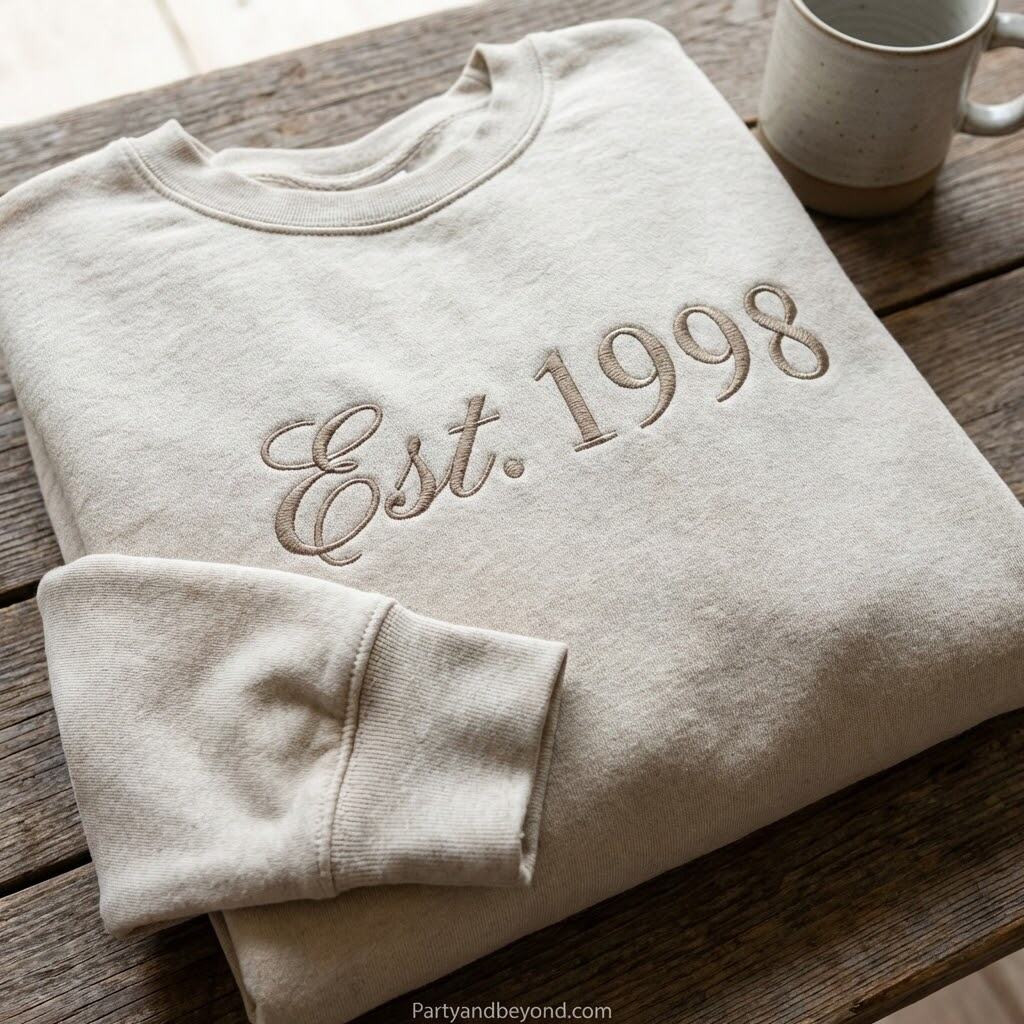 Comfortable embroidered sweatshirt with "Est. 1998" for special 16th birthday celebrations.