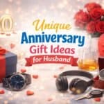 23 Unique Anniversary Gift Ideas for Husband Unique anniversary gift ideas for husband with watches, headphones, and romantic roses.